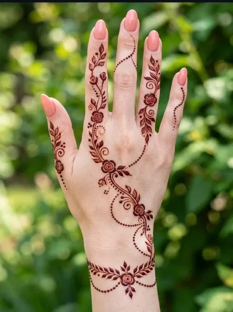 arabic simple bel arm mehndi design