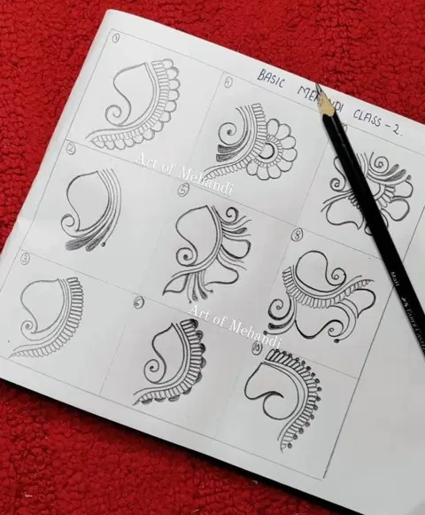simple heart front hand mehndi design