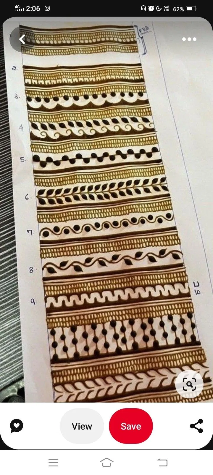 Simple Mehndi Design with Jaal