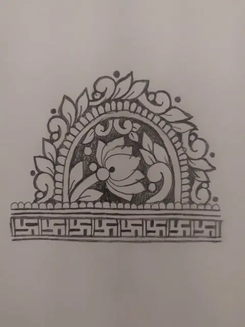 simple lotus mehndi design