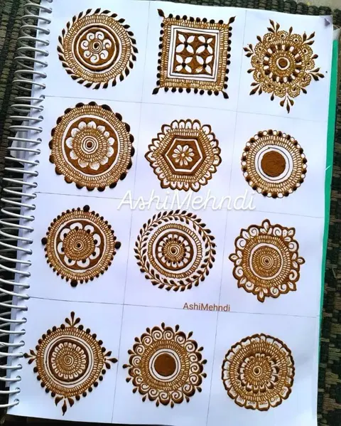 simple circle mehndi design