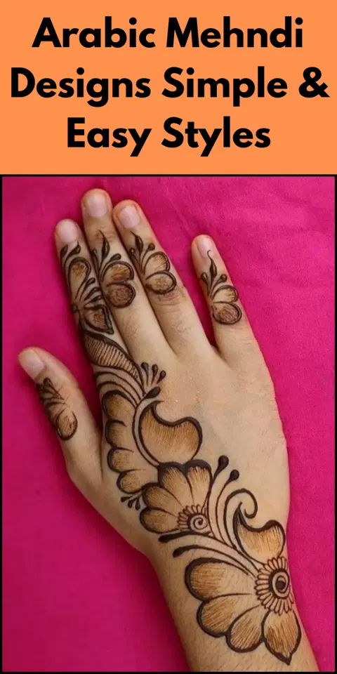 arabic simple bel back hand mehndi design