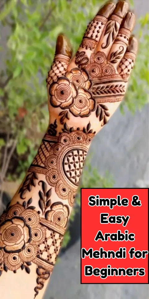 arabic simple front hand mehndi design
