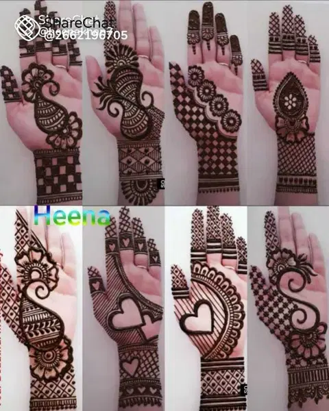 simple flower front hand mehndi design