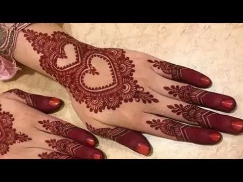 simple flower front hand mehndi design