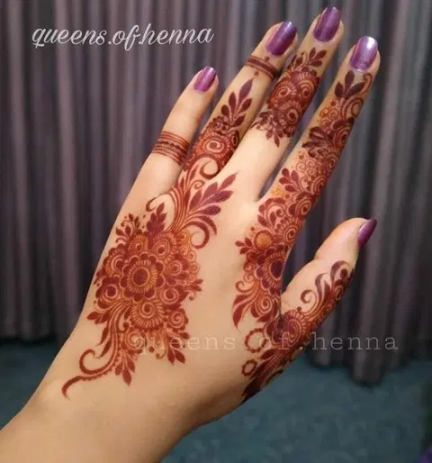 arabic simple back hand mehndi design