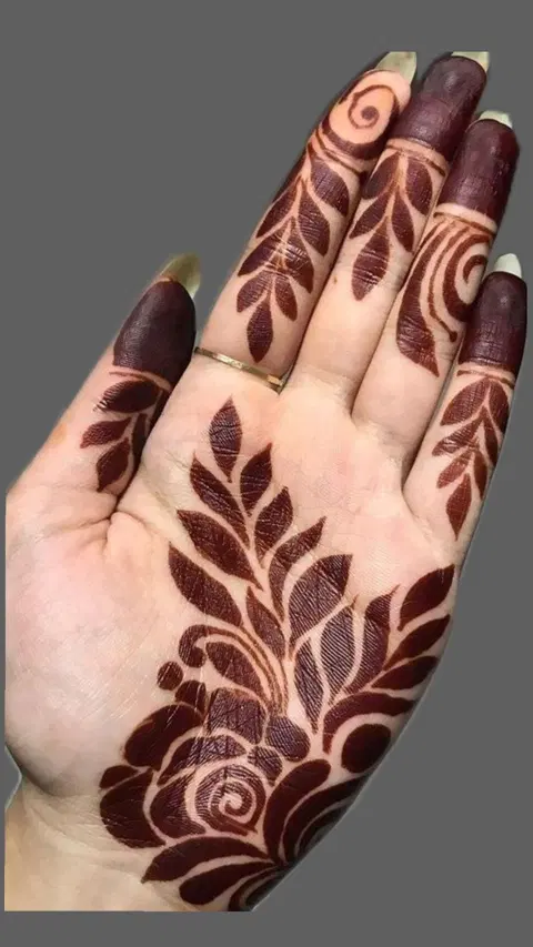 arabic bridal finger mehndi design