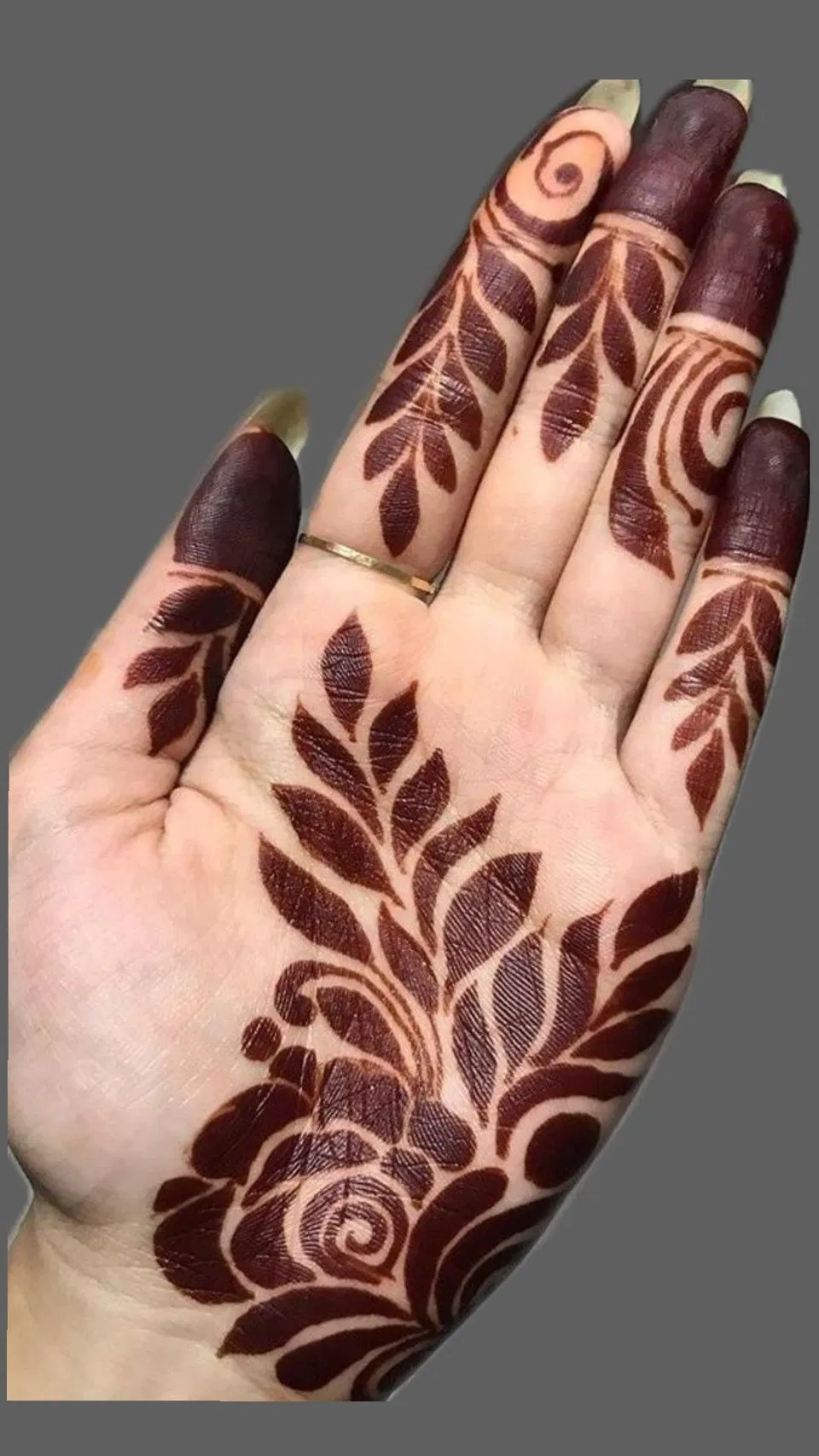 Arabic Bridal Finger Mehndi Design