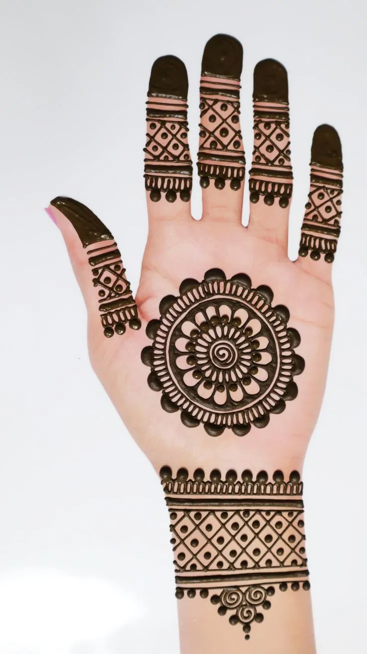 Arabic Simple Mehndi Design for Raksha Bandhan
