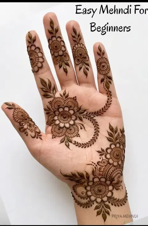 aesthetic arabic bel finger mehndi design