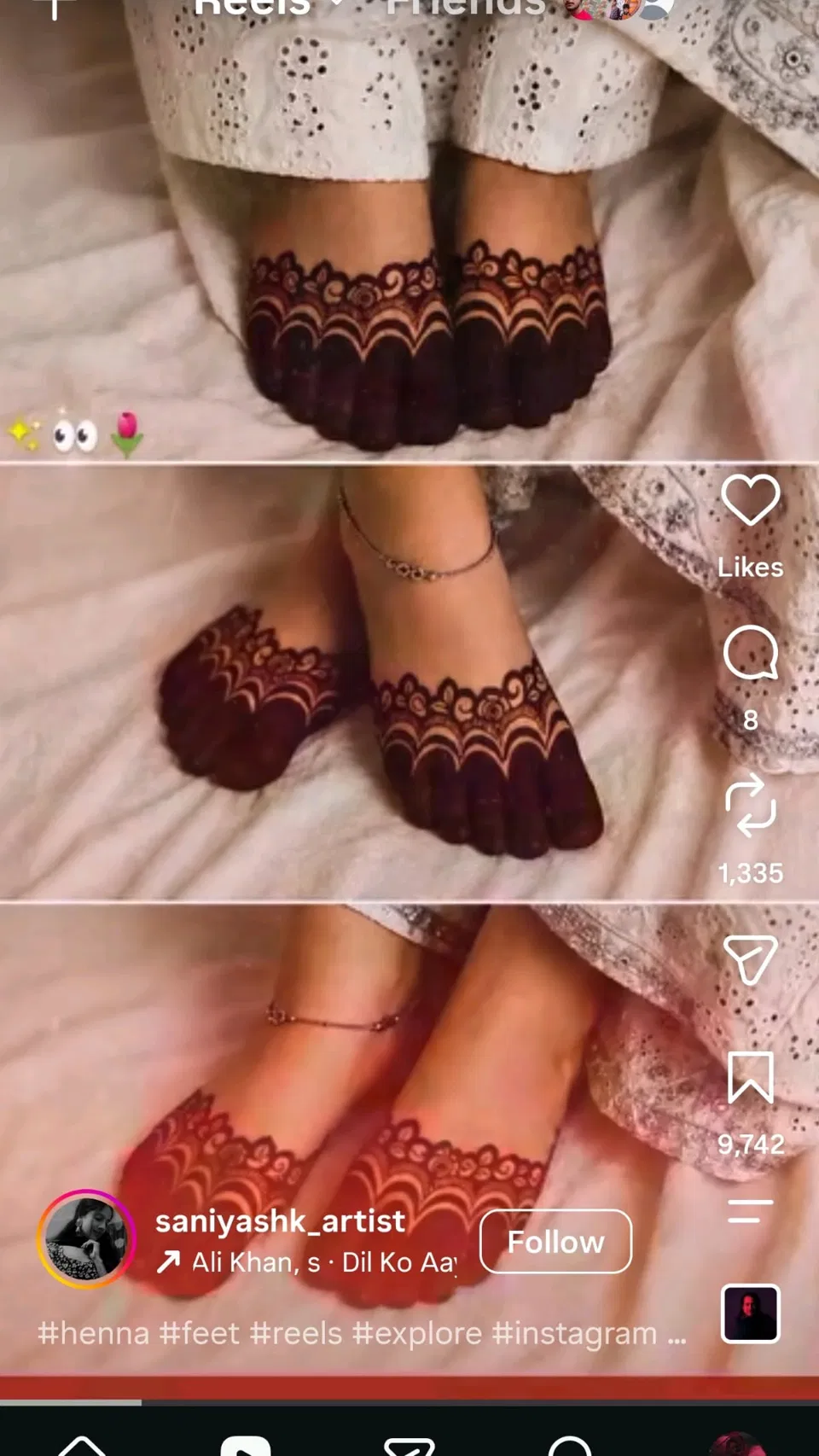 Arabic Bridal Foot Mehndi Design with Gol Tikki and Hearts
