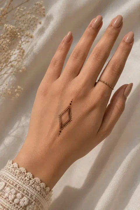 indian minimal finger mehndi design