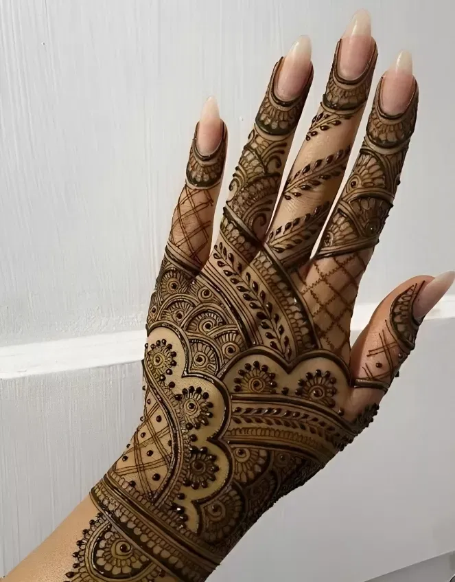 Indian Simple Back Hand Mehndi Design