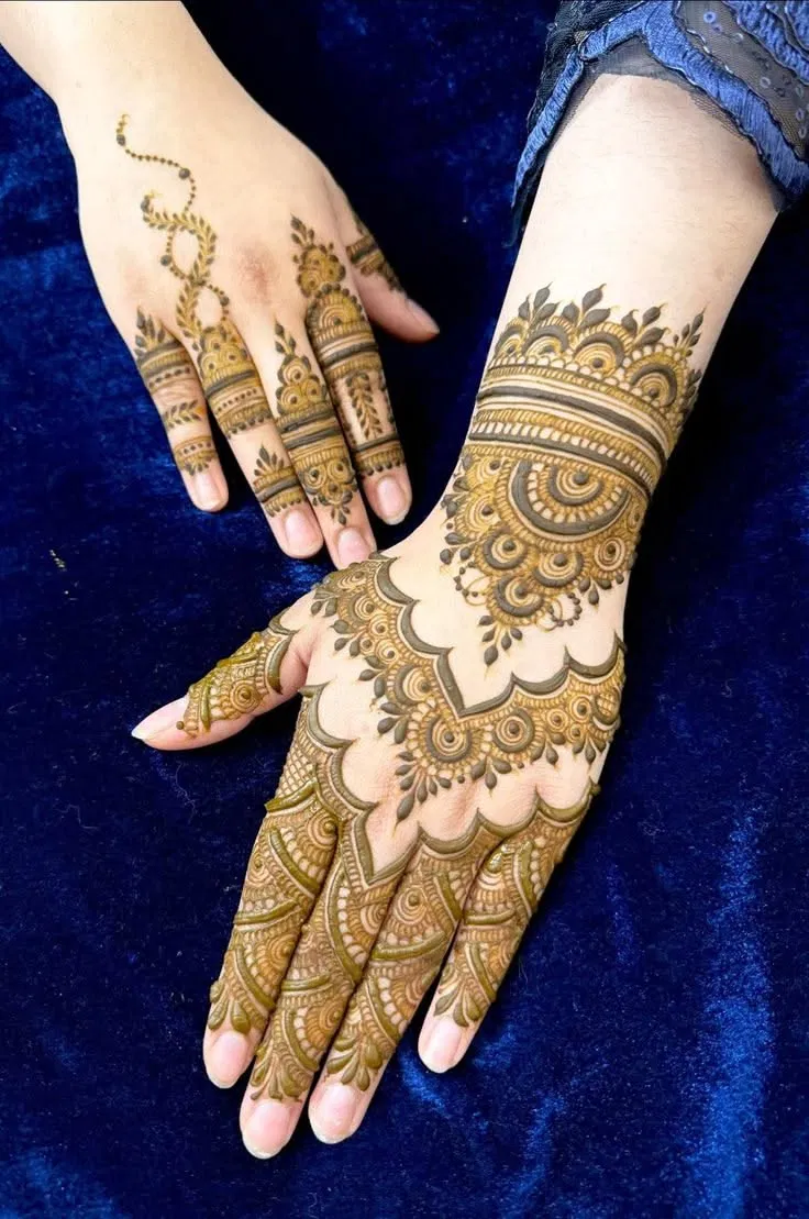 Bridal Pakistani Back Hand Mehndi Design (8)
