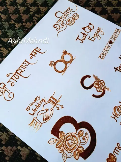 bridal heart finger mehndi design