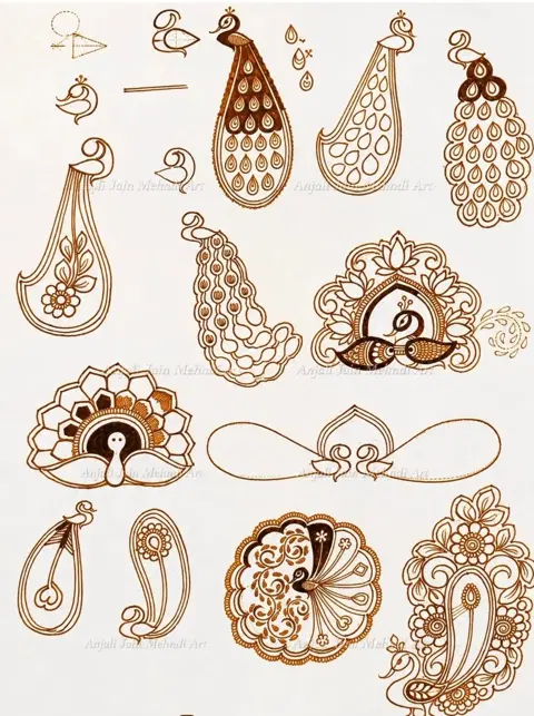 arabic bridal circle foot mehndi design
