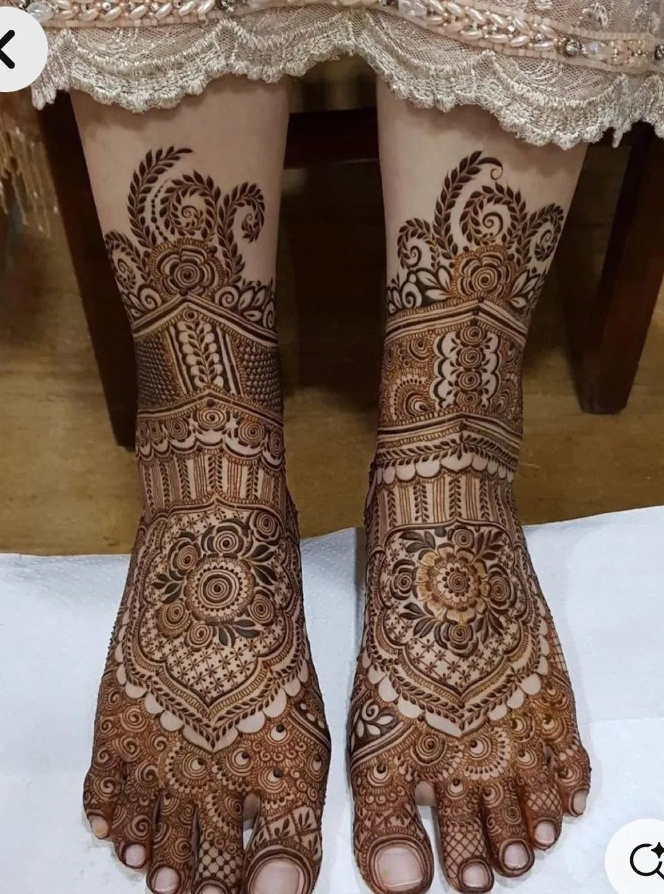 Bridal Indian Foot Mehndi Design with Figures and Peacock for Engagement (6)