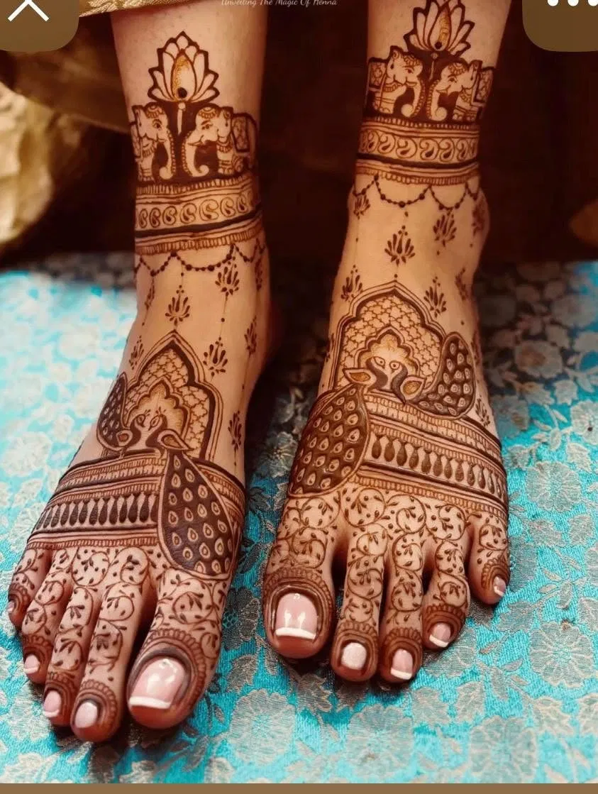 Bridal Indian Back Hand Mehndi Design with Figures (20)