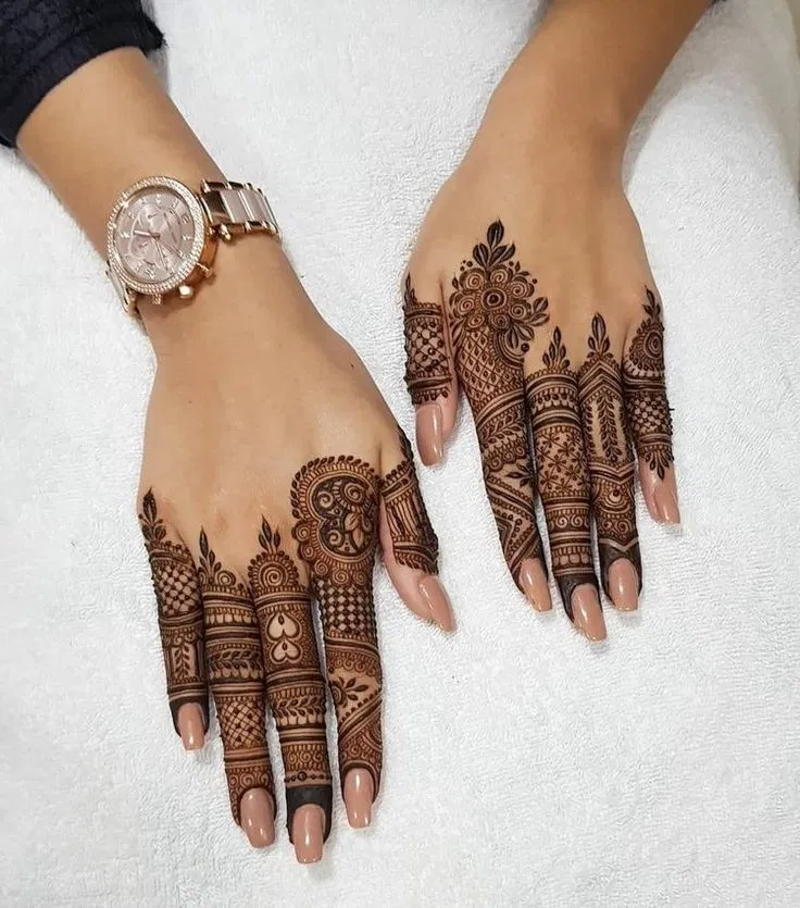 Royal Stylish Back Hand Mehndi Design for Eid