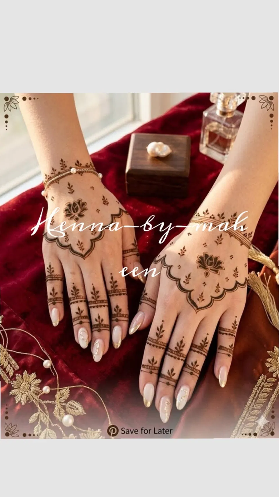 Aesthetic Minimal Back Hand Mehndi Design with Lotus for Diwali (2)