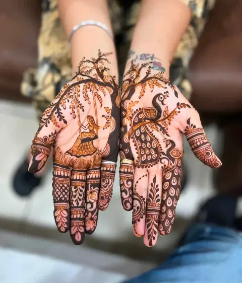 bridal stylish finger mehndi design