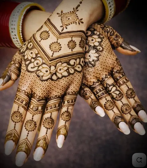 indian simple finger mehndi design