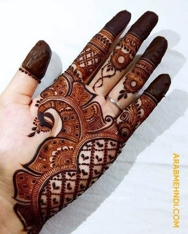 Arabic Stylish Back Hand Mehndi Design for Raksha Bandhan (2)