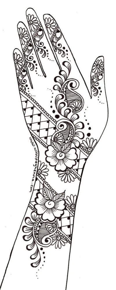 Mehndi Design with Moon