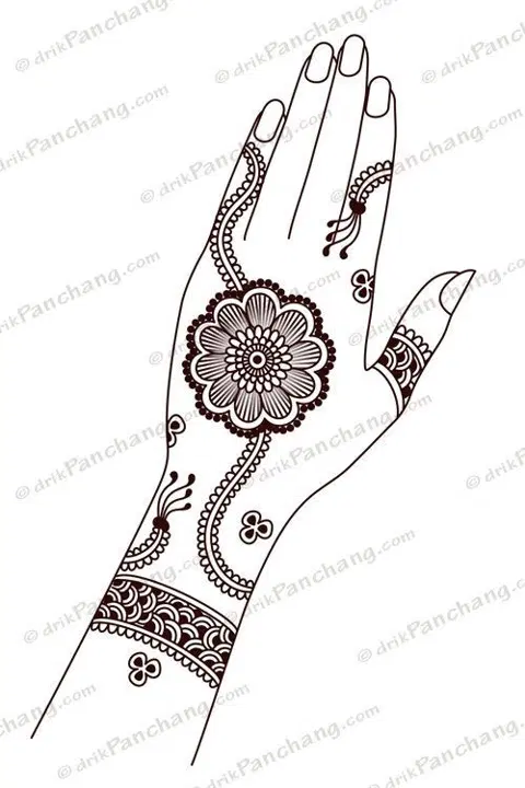 simple flower arm mehndi design