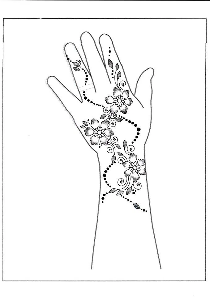 Mehndi Design with Flowers (5)