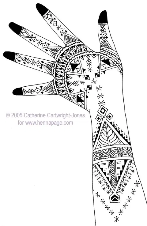 front hand mehndi design