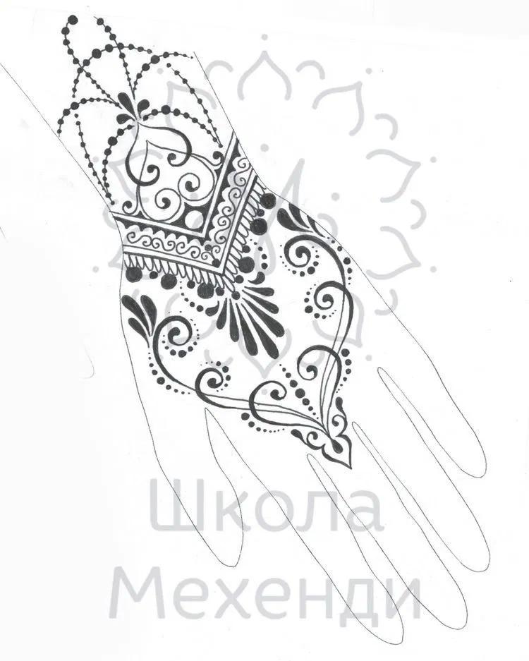 Front Hand Mehndi Design with Gol Tikki and Peacock