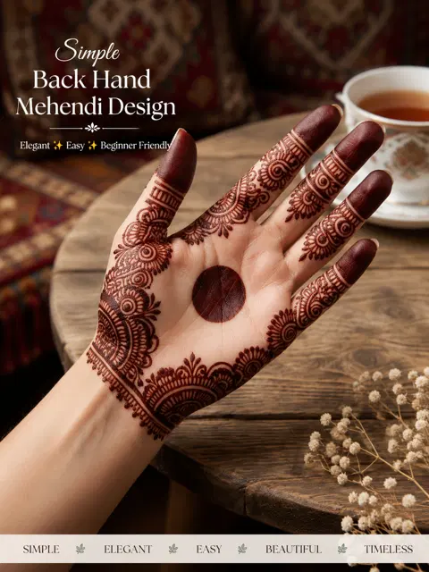 arabic simple circle finger mehndi design