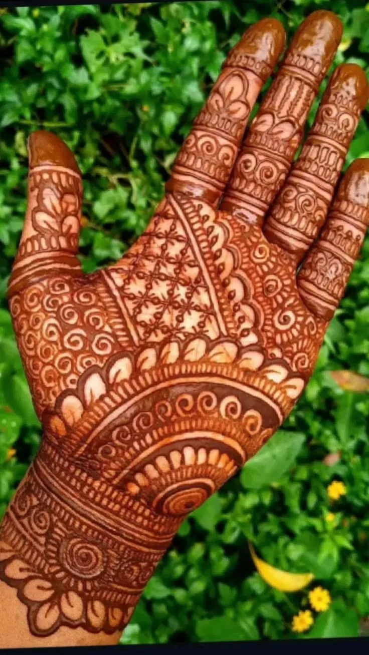 Bridal Front Hand Mehndi Design