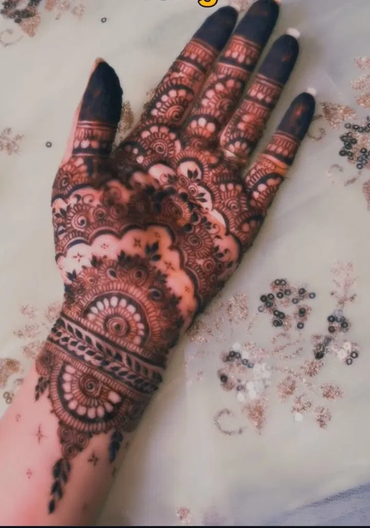 Bridal Pakistani Front Hand Mehndi Design (2)