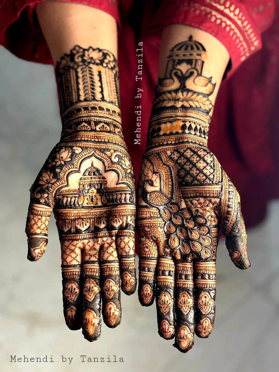 Aesthetic Bridal Front Hand Mehndi Design (14)