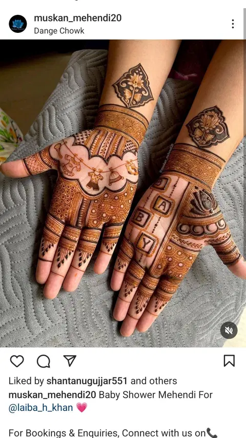aesthetic simple front hand mehndi design