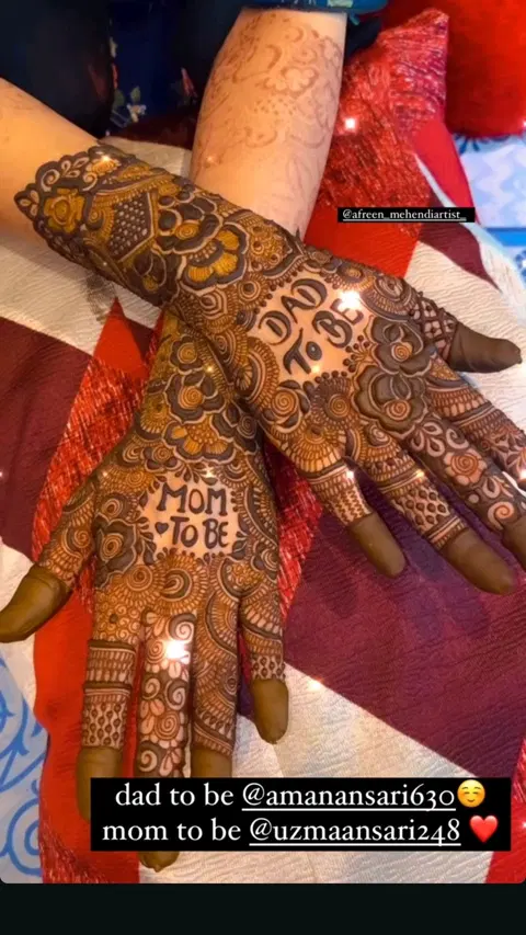 bridal deity arm mehndi design