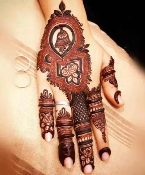 bel back hand mehndi design