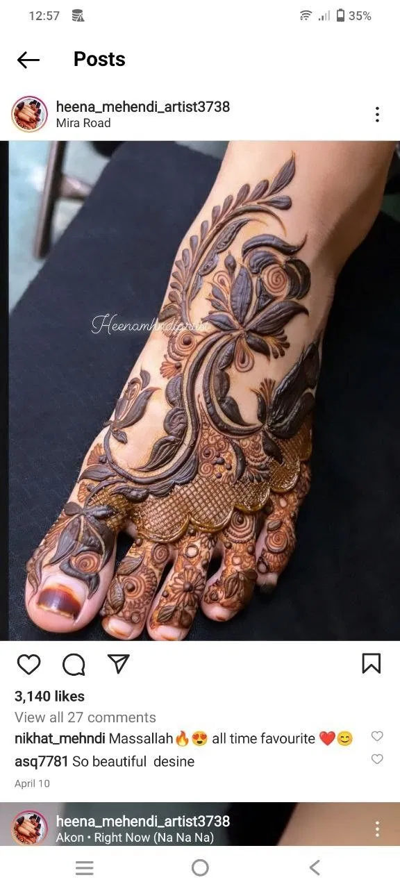 Arabic Dubai Back Hand Mehndi Design with Flowers and Peacock