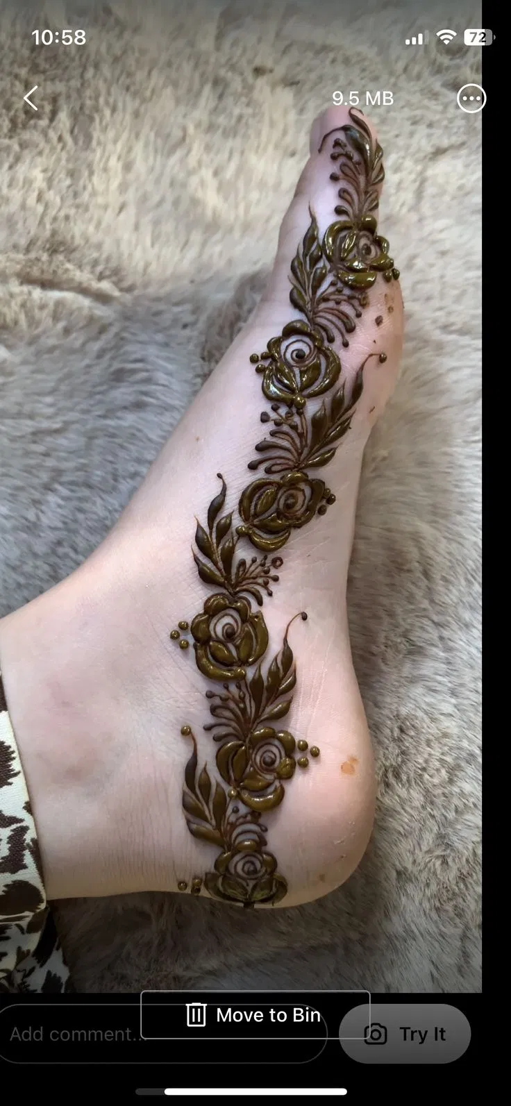 Arabic Simple Foot Mehndi Design with Flowers (4)
