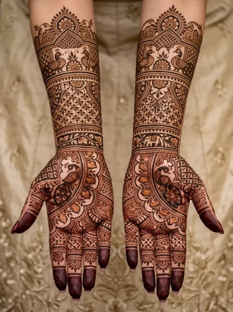 Bridal Front Hand Mehndi Design for Karwa Chauth (2)