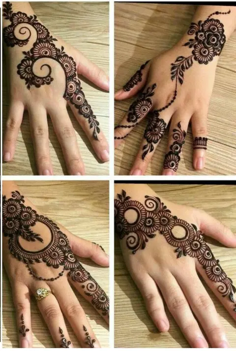 arabic simple back hand mehndi design