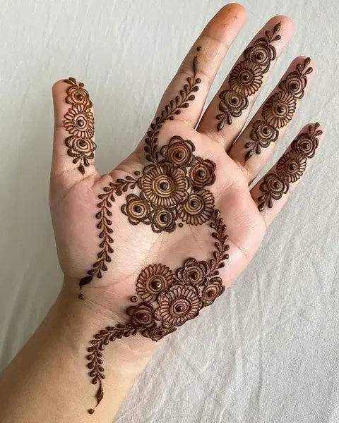 arabic simple bel front hand mehndi design