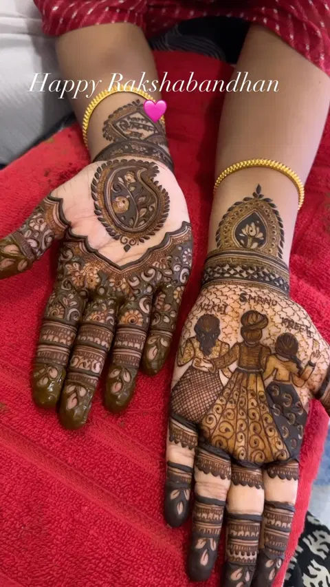 figure back hand mehndi design