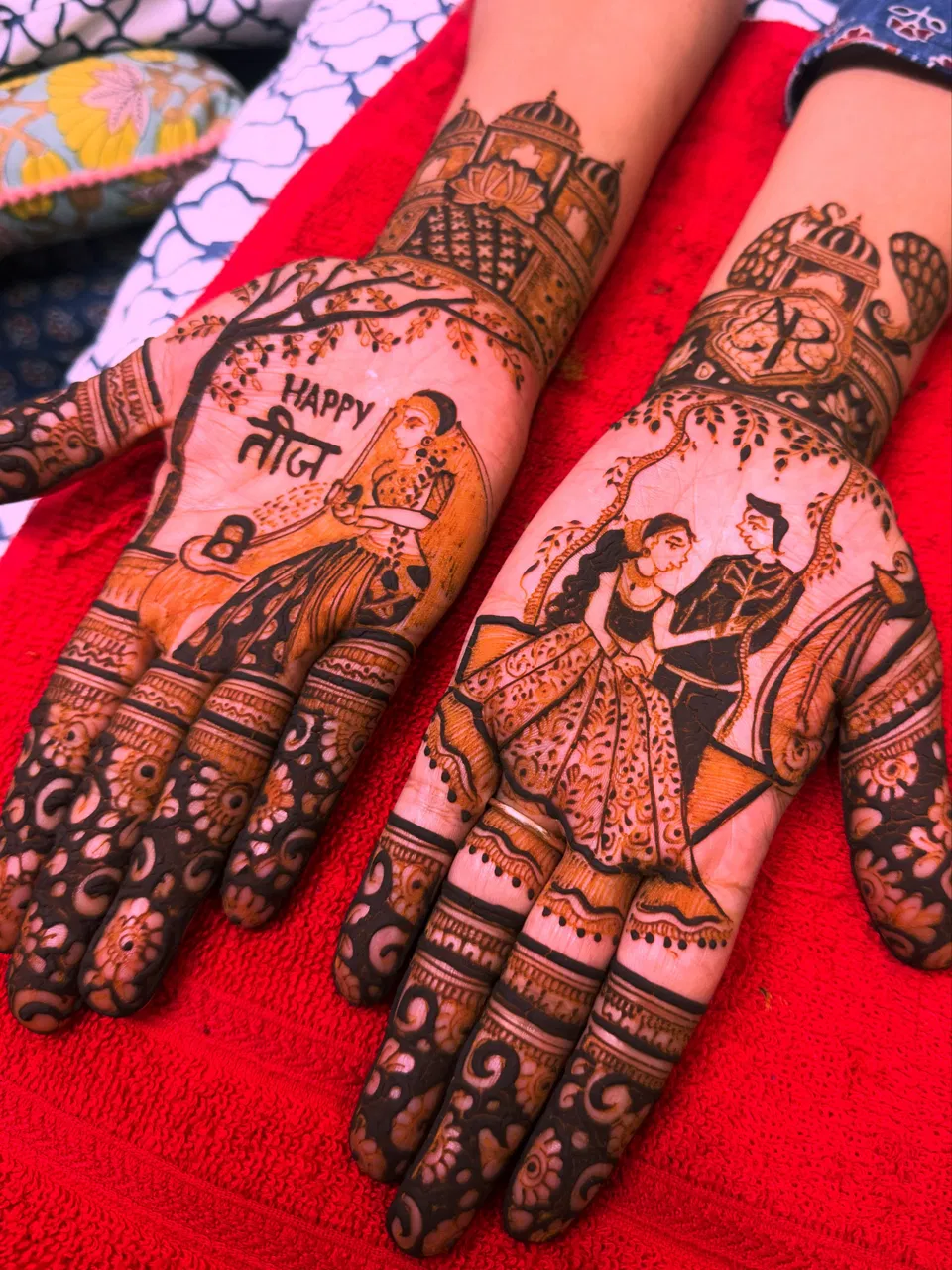 Full Hand Mehndi Design with Figures