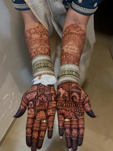 bridal figure full hand mehndi design