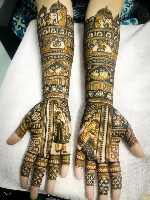bridal figure full hand mehndi design