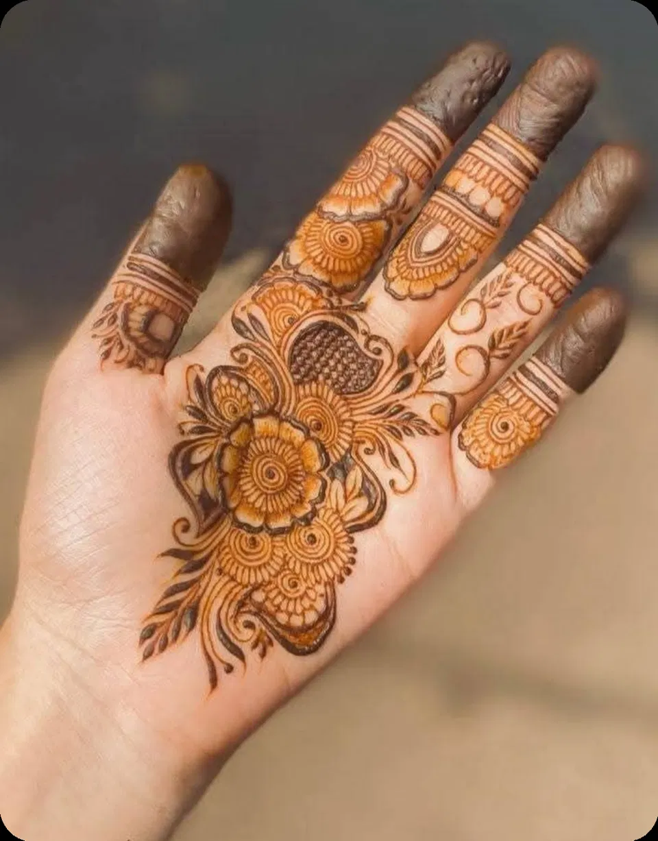 Simple Stylish Front Hand Mehndi Design (4)
