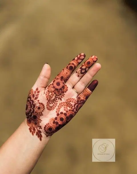 dubai indian front hand mehndi design